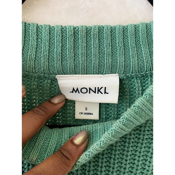 Monki Chunky Knit Mock Neck Sweater Long Sleeve - Picture 3 of 3